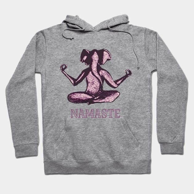 Yoga Elephant Namaste Hoodie by TomiTee